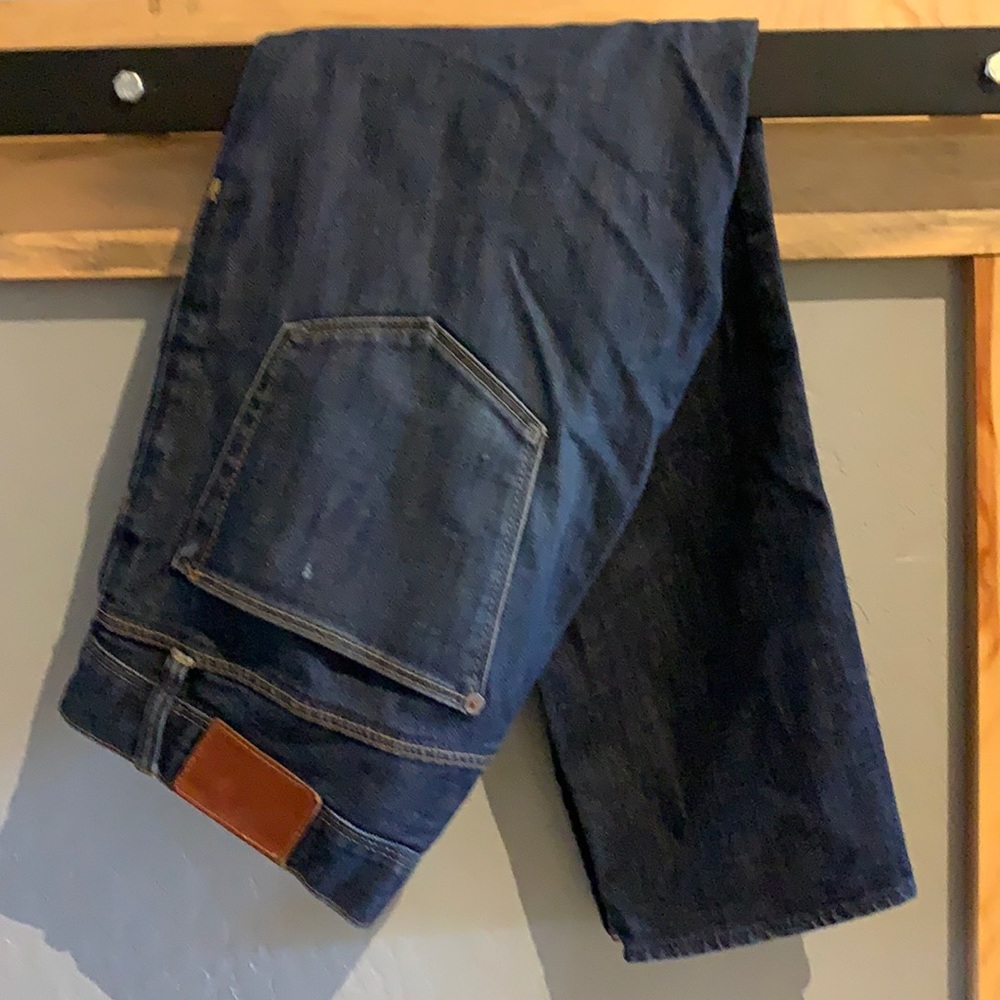 Madewell cropped ankle zipper Jean